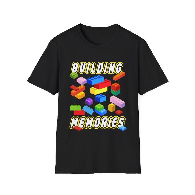 Building Memories Unisex TShirt Fun Bricks Graphic Tee Perfect Gift For Kids Adults Building Bricks Family Matching S