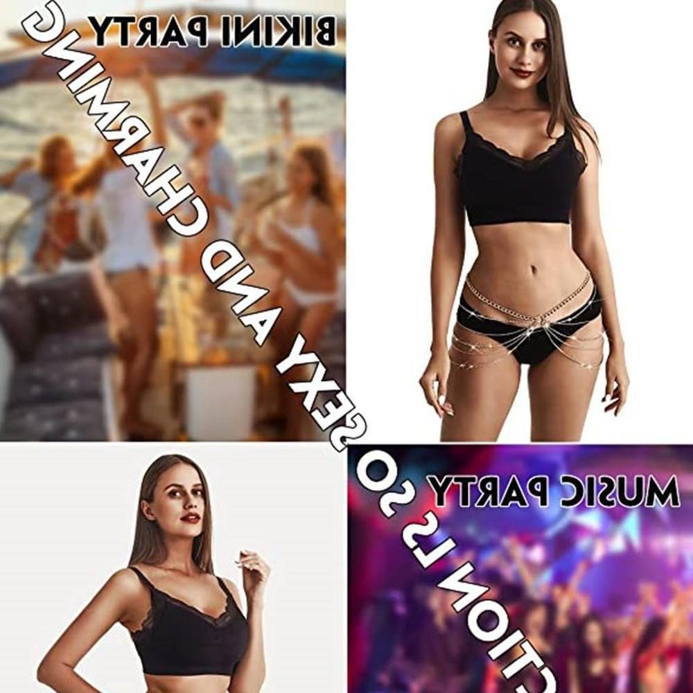 Sexy European and American style, rhinestone body abdominal waist chain accessories, bikini sexy beach belly chain