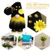 Sunflowers Gnome Bee Elf Plush Doll Faceless Nisse Swedish Dwarf Tomte Decorations Ornaments for Home Garden Decoration