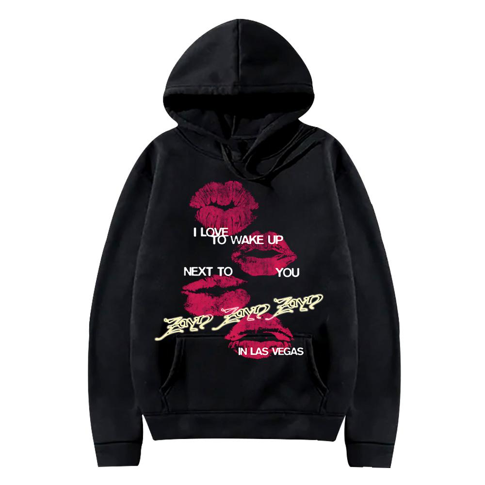 

Zayn Vegas Kisses Hoodie Zayn Malik Graphic Clothing High Street Sweatshirt with Hooded Casual Pullover Unisex Clothes XS чёрный
