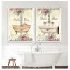 Print Vintage Posters Salle De Bain Le Bain Chalkboard Shabby Fine Wall Art Canvas Pictures French Bathroom Decoration Paintings