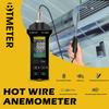 Handheld Hot Wire Anemometer, With Temperature & Airflow Measurement, Retractable Digital Anemometer, Wind Speed (0.1-30m/s)