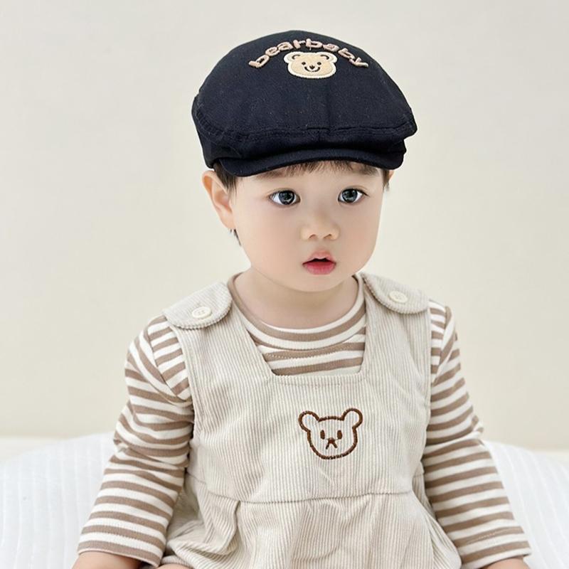Children's Hat Cute Bear Beret Peaked Cap Baby Boys Girls Hats