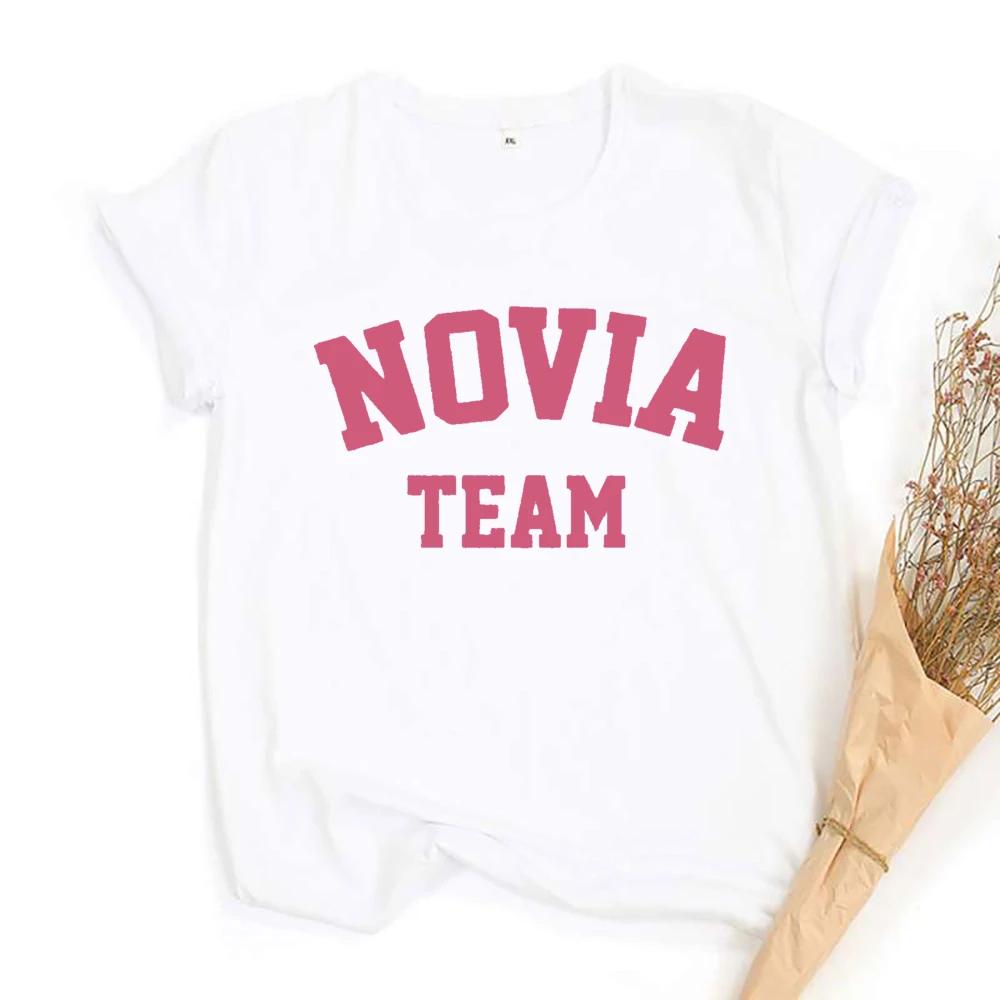 

Equipo De La Novia Spanish Print Shirt Bachelorette Party T-shirt Outfit Team BrideTops Wedding Bride Shower Party Tee T Shirts 4XL