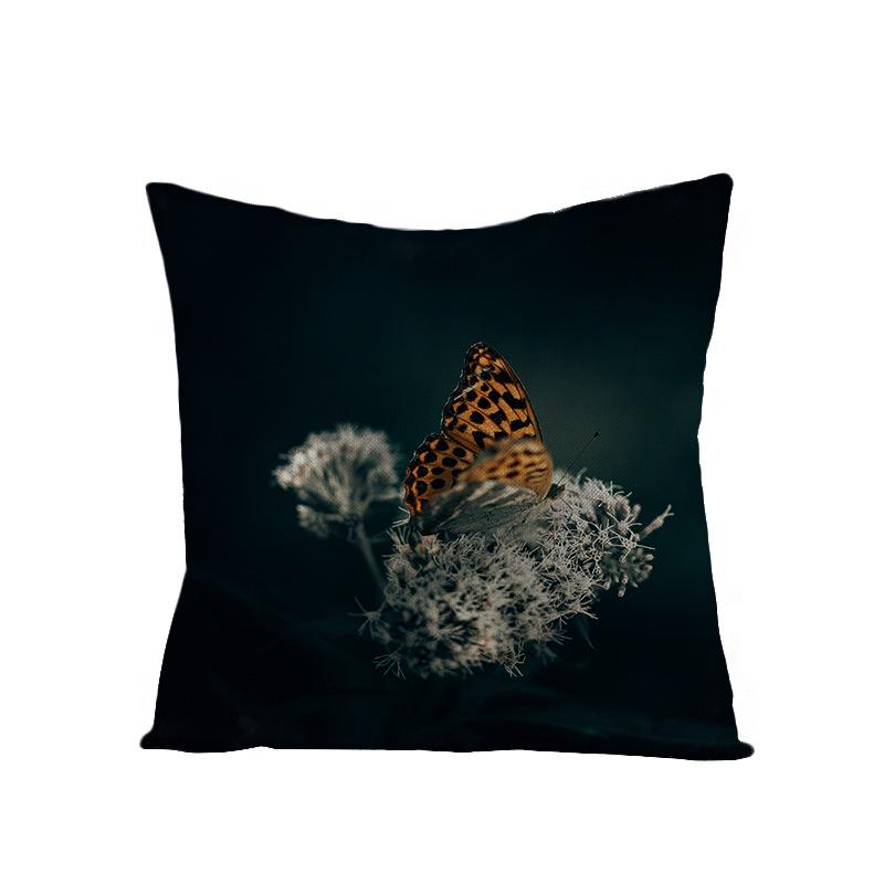 Modern Simple 3D Flower Polyester Pillow Cover for Home New Chinese Style Pillow Sofa Car Cushion Cover