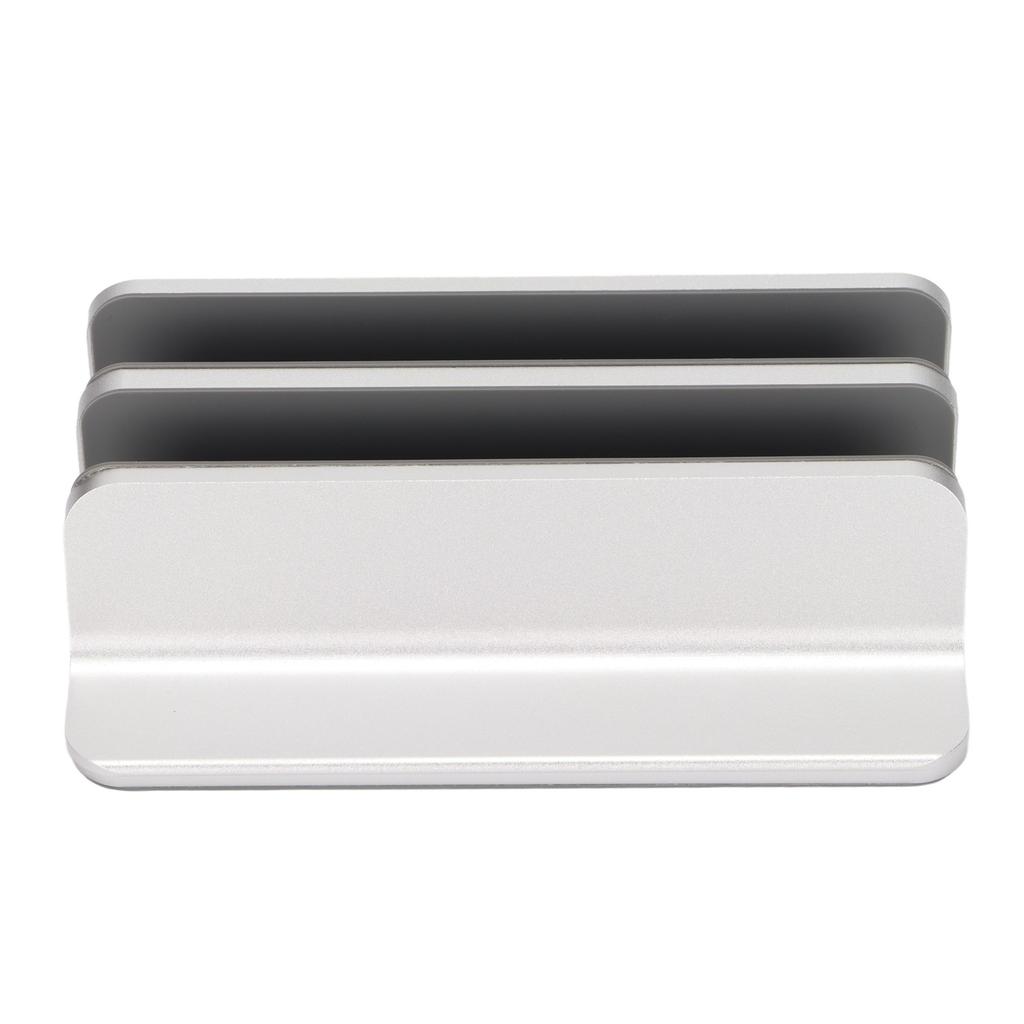 Laptop Holder Vertical 2 Slots Aluminum Alloy Adjustable Laptop Stand for Home Office Desktop Tablet Notebook