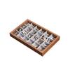 Simple Jewelry Organizer 12/24 Grids Jewelry Display Holder Wooden Jewelry Tray  Jewelry Seller