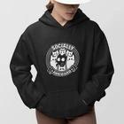 Socially Awkward Cat Hoodie Funny Introvert Cartoon Graphic Unisex Pullover L