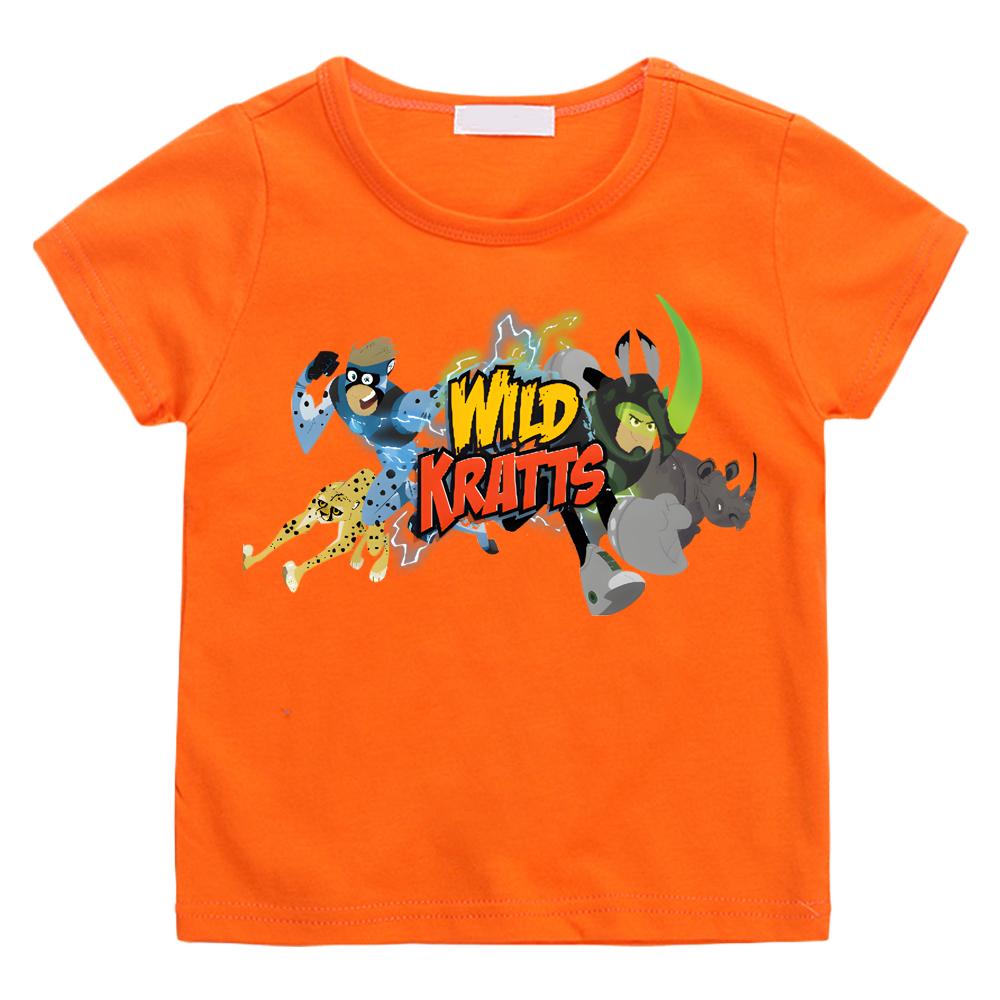 Wild Kratts Pony RainbowDash Cartoon T-shirt 100% Short Sleeve Tshirt Camisetas Cotton Anime Tee-shirt Kawaii Children Clothing