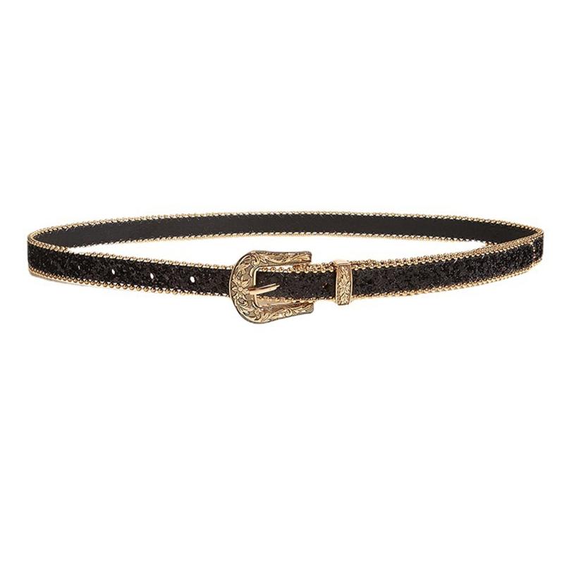 Adult Shinning Sequins Belt for Dress Crystal Diamond Waist Belt Shinning Sequins Wide Waist Belt Ladies Formal Belt