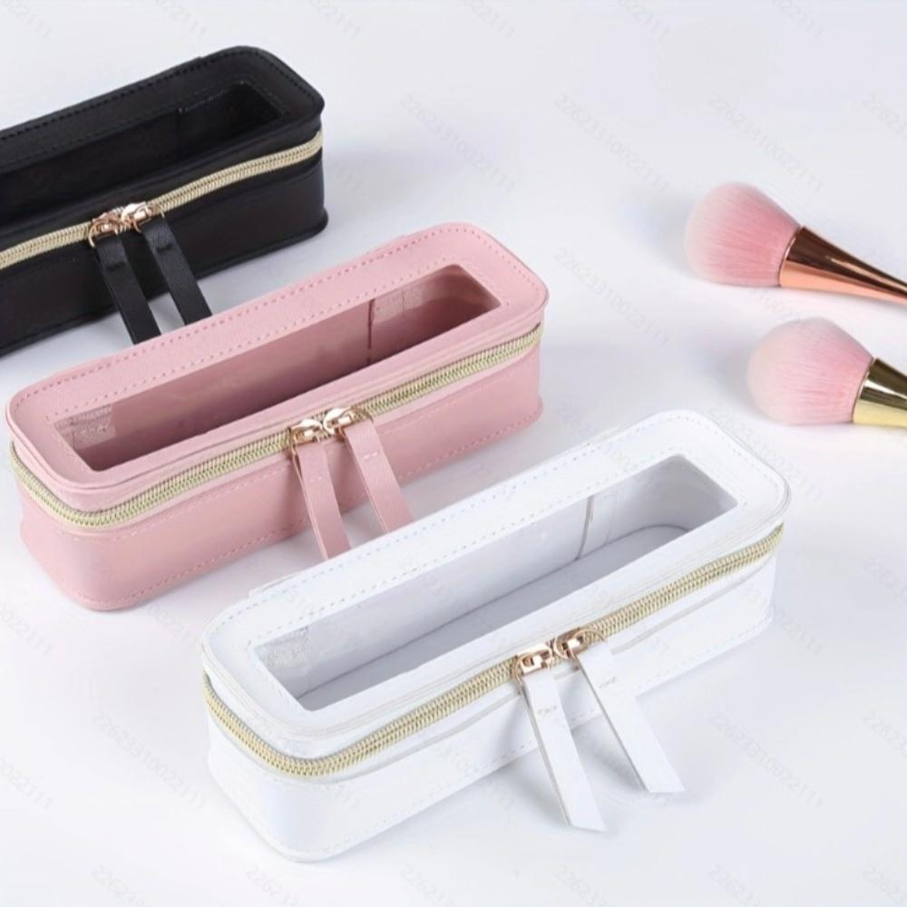 PU Cosmetic Bag Transparent Storage Pouch Daily Necessities Pencil Case  Travel