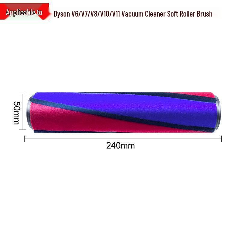 Compatible Dyson Vacuum Cleaner Accessories: Soft Fluffy Floor Brush for V7, V8, V10, V11, and V15 Models.