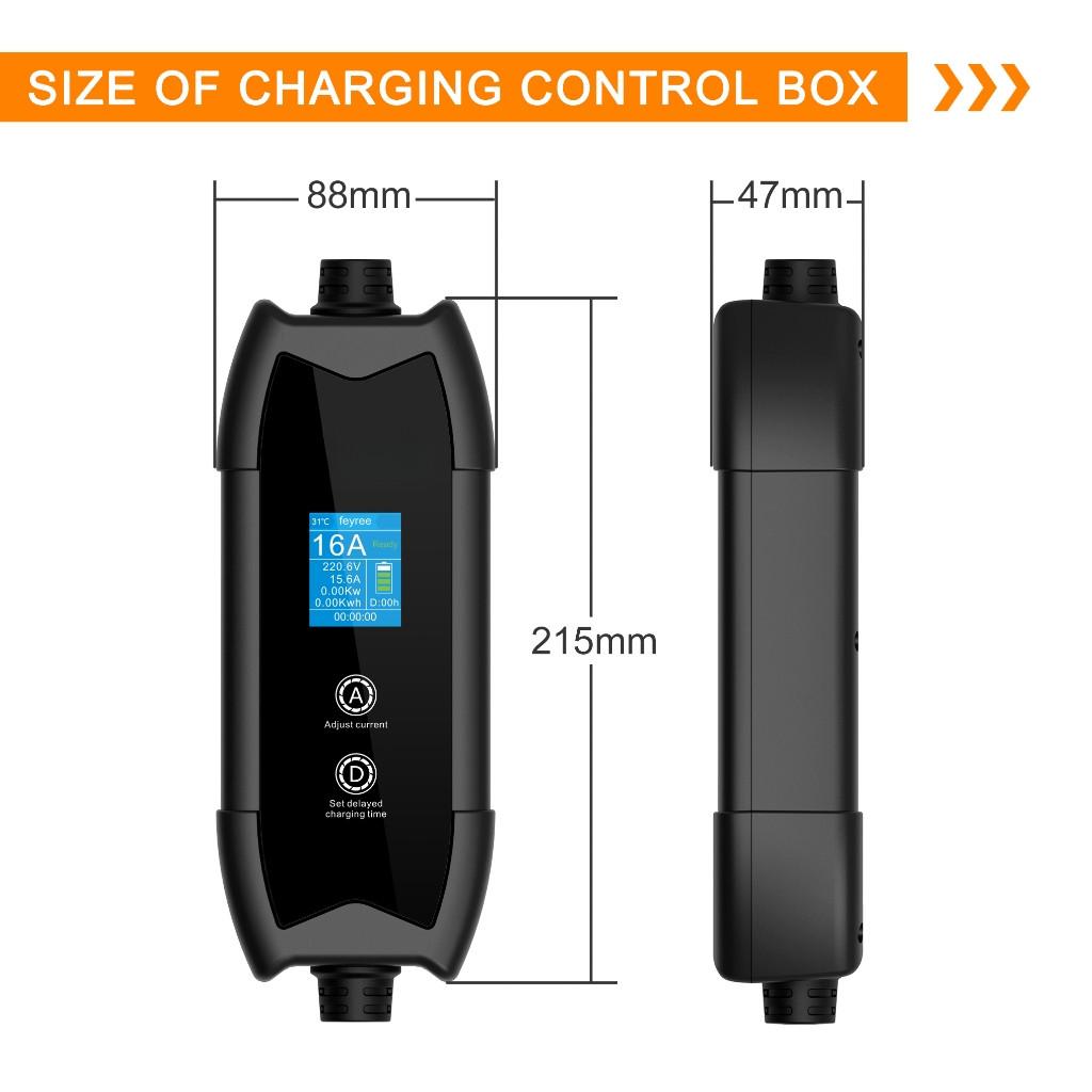 16A 3.5kW Type 2 Electric Car Charging Station 5M Charging Cable Electric Vehicle Car Charger EV Charger
