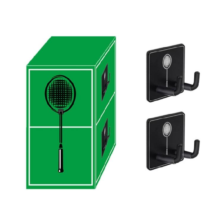2 Pièces Support de Raquette de Tennis Support d'Affichage Vertical Crochet Mural en Acier Inoxydable Support de Raquettes Mural Facile à Installer