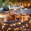 Waterproof Outdoor Solar LED G40 Bulb String Lights for Courtyard & Camping