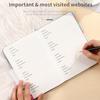 Website-Adress-Passwort-Keeperbuch mit alphabetischen Tabs, Internet-Passwort-Logbuch