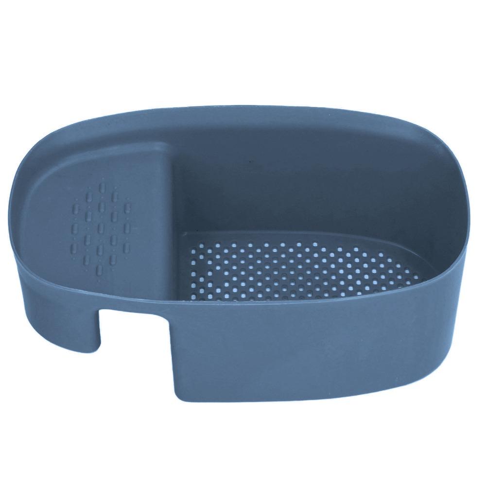 Plastic Sink Drain Basket Saddle Shape Hanging Hook Kitchen Strainer Basket Drain Holes Trays Wet and Dry Separation