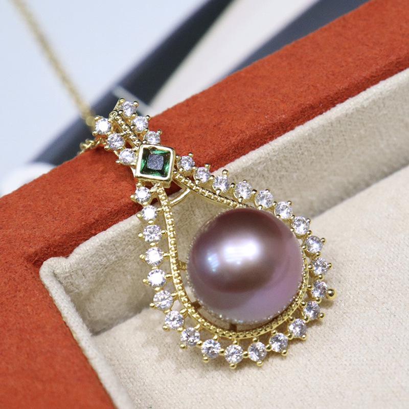 2024 Light Luxury Korean Style Freshwater Pearl Pendant Necklace for Women, 9-10mm, Autumn Fashion Versatile Design
