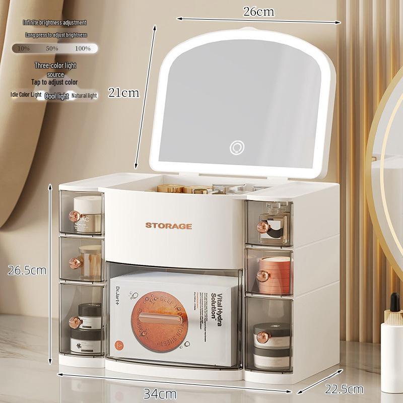 Large Multifunctional Dustproof Cosmetic Organizer for Living Room - Desktop Lipstick Storage Box