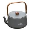 1.1L Camping Water Kettle with Wood Handle Teapot Coffee Pot Aluminum Alloy Portable Lightweight Pot Tourist Cookware Supplies