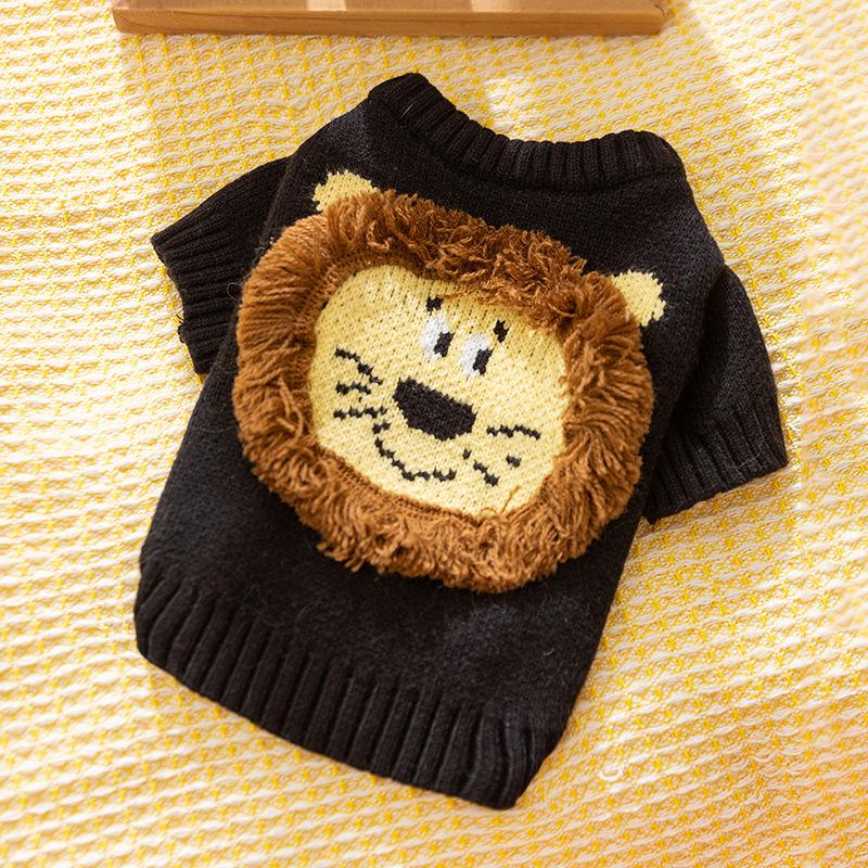 Cat Autumn and Winter Thickened Hairless Cat Warm Cute Little Lion Sweater Medium and Small Dog Dog Pet Cat Clothes