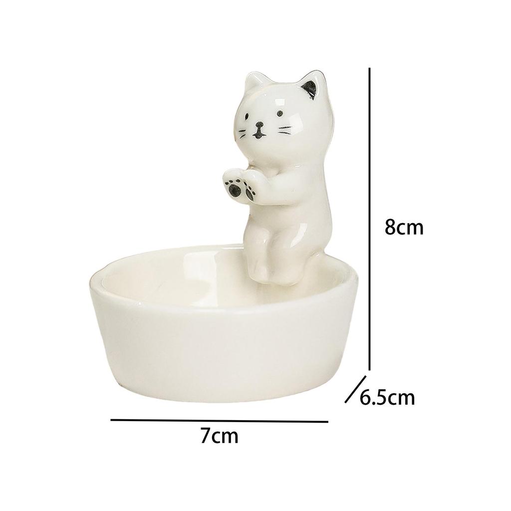 Animal Candle Holder with Warming Paws Ceramic Candle Base Cartoon Candle Stand for Desktop Wedding Anniversary Party Girl Women