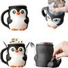 1 Set Penguin Ice Cream Pint Cup Holder with Hidden Snack Drawer Spoon Holder Reusable Ice Cream Container Holder Kitchen Gadgets