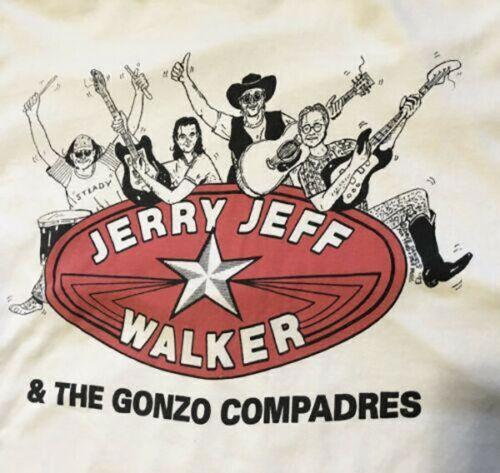 JERRY JEFF WALKER AND THE GONZO COMPADRES Shirt White Unisex T-Shirt XXL