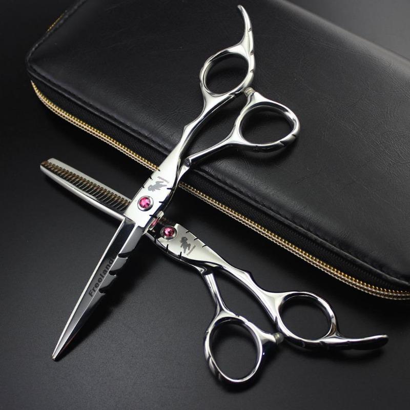 

Ножницы для стрижки Портативные ножницы Многофункциональные ножницы Профессиональный парикмахерский Ножницы с красными стразами