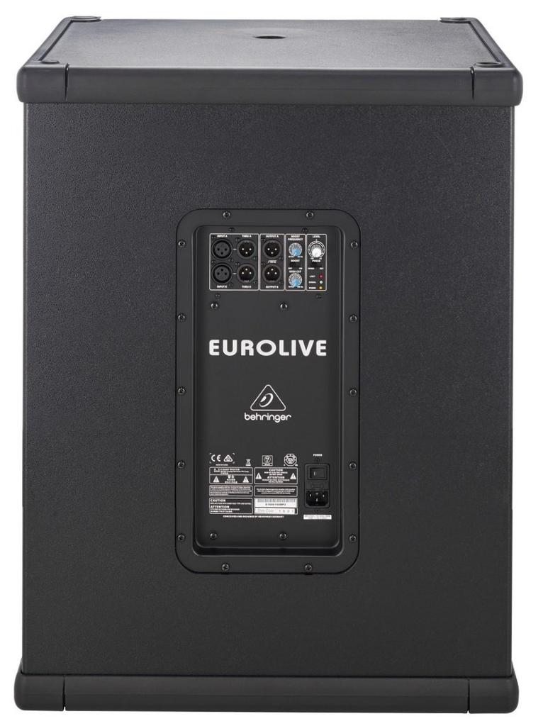 Behringer Aktiver Subwoofer Turbosound Woofer 3000W Class D Verstärker B1800XP Schwarz 18"