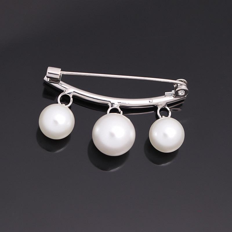 

Корейская антиэкспозиционная брошь с тремя жемчужинами - булавка на талию в европейском и американском стиле