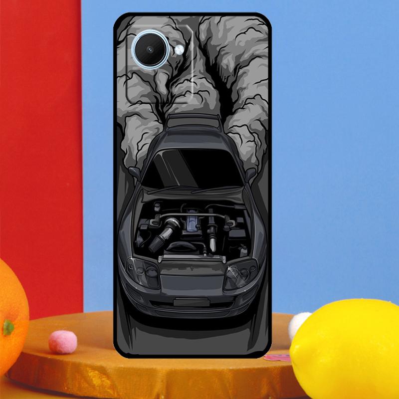 Sports Car JDM Drift For Realme GT7 Pro GT6 10 11 12 13 14 15 Pro Plus C55 C67 C63 C61 C53 C35 C65 C75 C71 Case