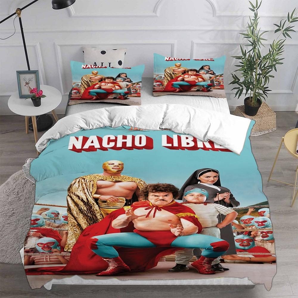 Nacho Libre Bedding Sets Comforter Quilt Bed Cover Duvet Cover Pillow Case 2-3 Pieces Sets Kids Adult Size Bedroom Decoration