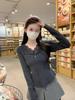 Women's High-End French Style Lace Spliced V-Neck Ruffle Trim Knit Cardigan Sweater