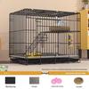 JINGRUIXIANG 60cm Large Black Double-Layer Rabbit Cage