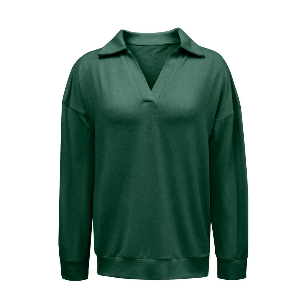 Women's Fashion Long V-neck Pullover Knitted Sweater Top