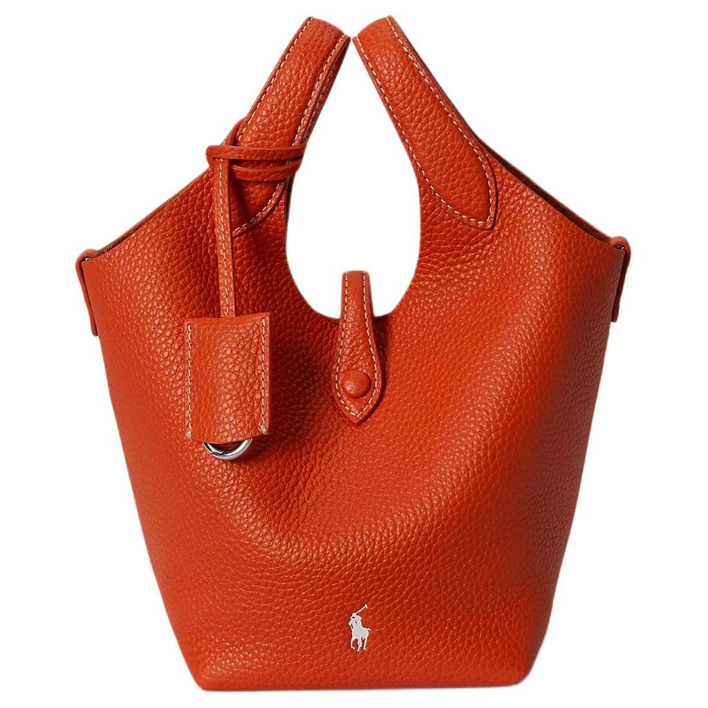 Polo Ralph Lauren Polo Play Detachable Crossbody Strap Iconic Pony Embossed Basket Grain Leather Tote Bag Small Women handbags 428944657016