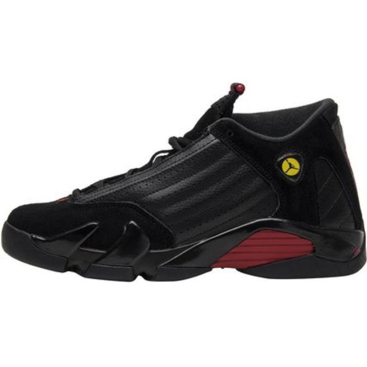 

Jordan Air Jordan 14 Abrasion Resistant Mid top Children s Basketball Shoes Black Teenagers 312091-010 38.5