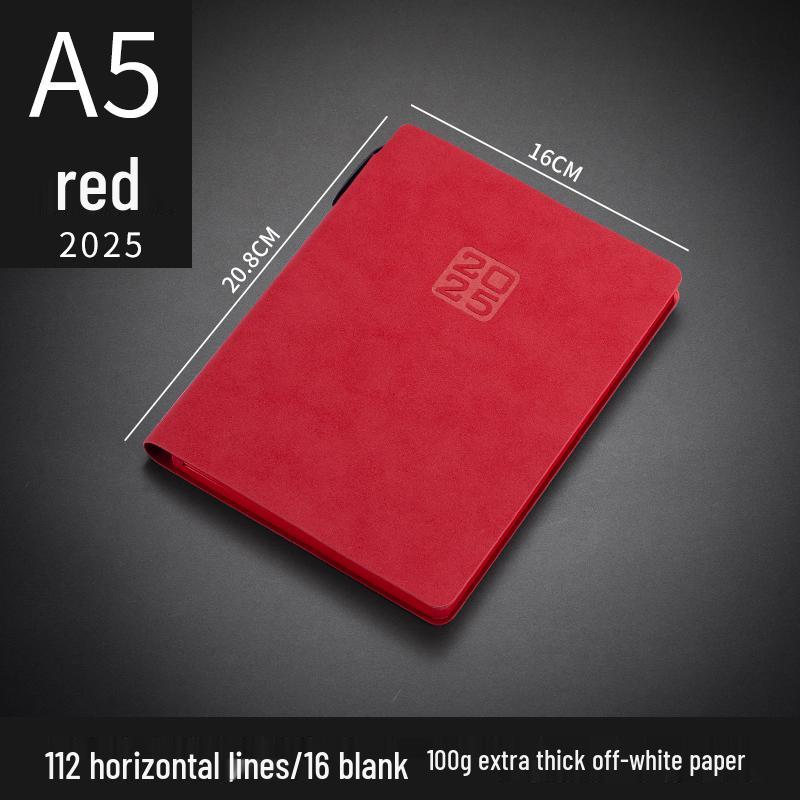 Customizable Sheepskin Notebook with Pen & Free Engraving - Company Logo 2025 Diary, A6/A5/B