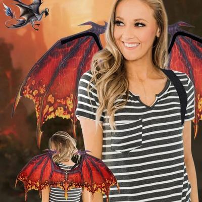 Halloweenské rekvizity dračích křídel pro dospělé netkané cosplay oblečení s létajícími dračími křídly Halloweenské doplňky ke kostýmům