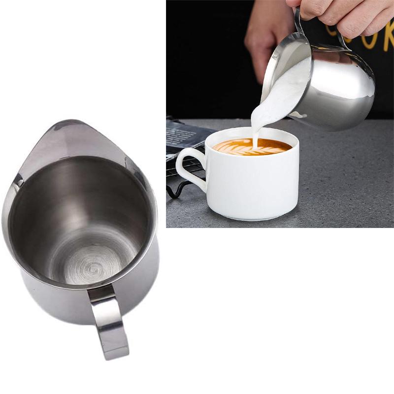 Pack of 4 Butter Melting Pots Milk Frothing Jugs Easy to Clean Milk Frothing Cup Frothing Art Jugs Coffee Pouring Jug