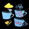 Lot de 5 pochoirs de découpe en métal pour sachets de thé et tasses à café, pour scrapbooking, DIY