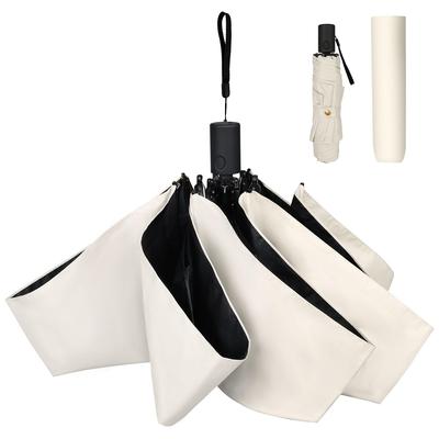 JUUE UV Heat Light One Touch Automatic Folding 6 Carbon Fiber 280T Super Water For Both Sunny and Rainy Folding UV Parasol, 99.99% Protection,