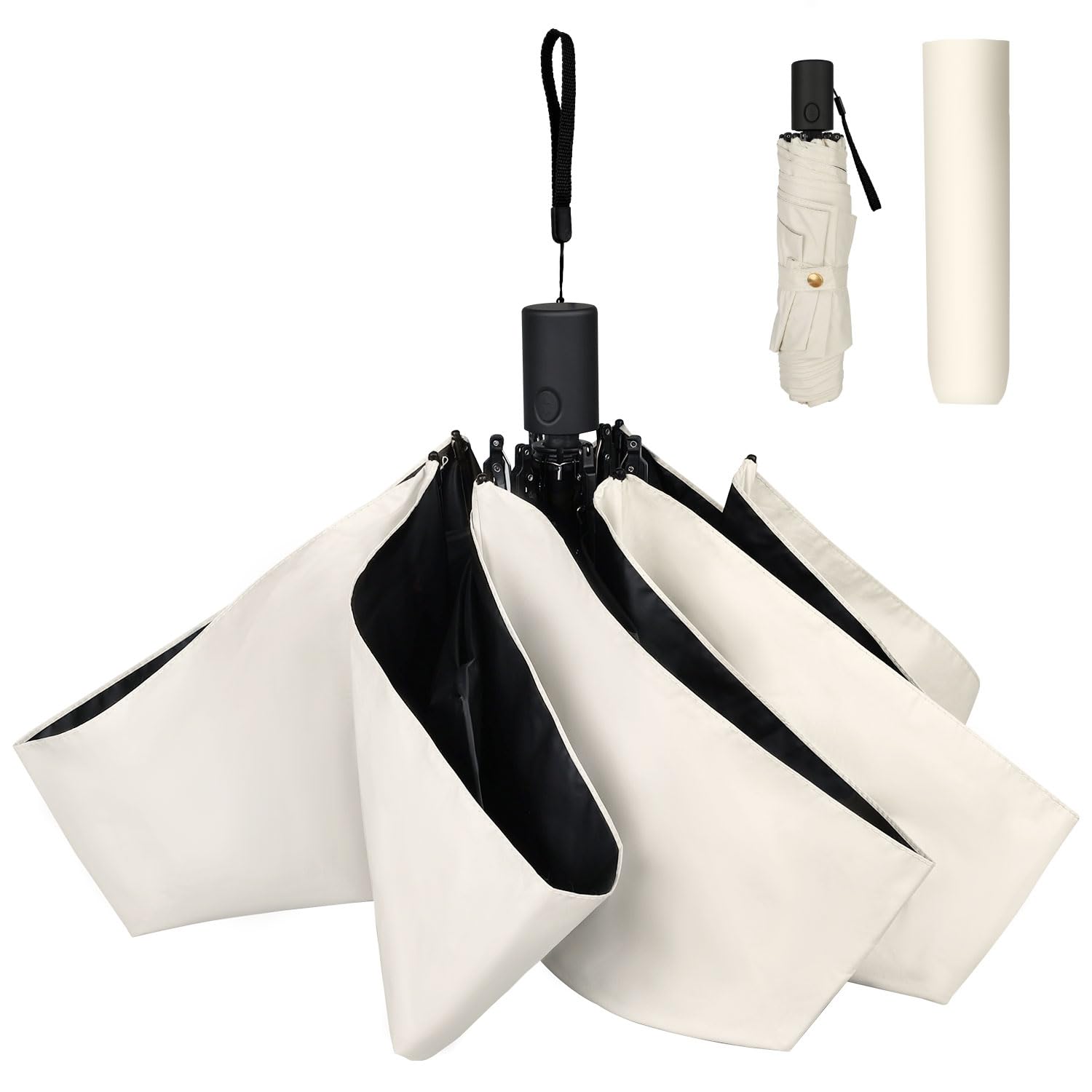 

JUUE UV Heat Light One Touch Автоматический складной 6 углеродного волокна 280T Супер Вода для солнечной и дождливой погоды Складной УФ-зонт, 99,99% защиты,