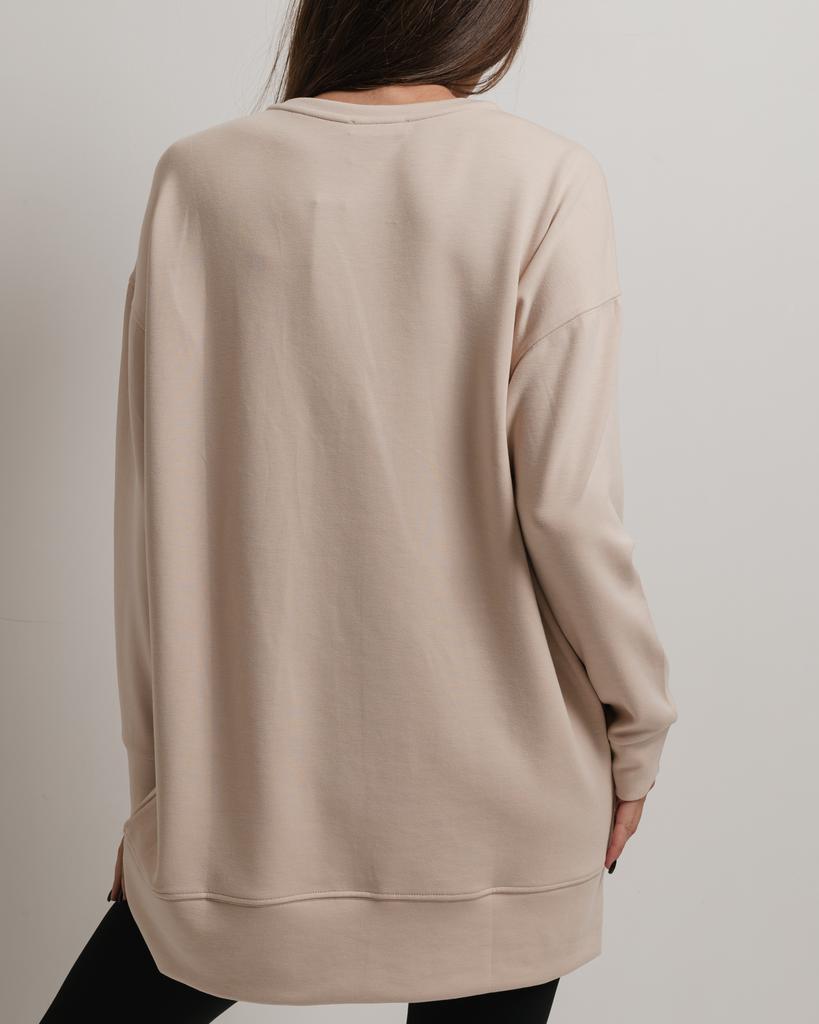 Long Sweatshirt Butella 16639 M Beige