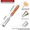 EZARC Set di 6 Scalpelli per Legno Strumenti per Intaglio del Legno Kit Scalpelli con Custodia Premium in Legno per Falegname Artigiano Regalo per Uomo