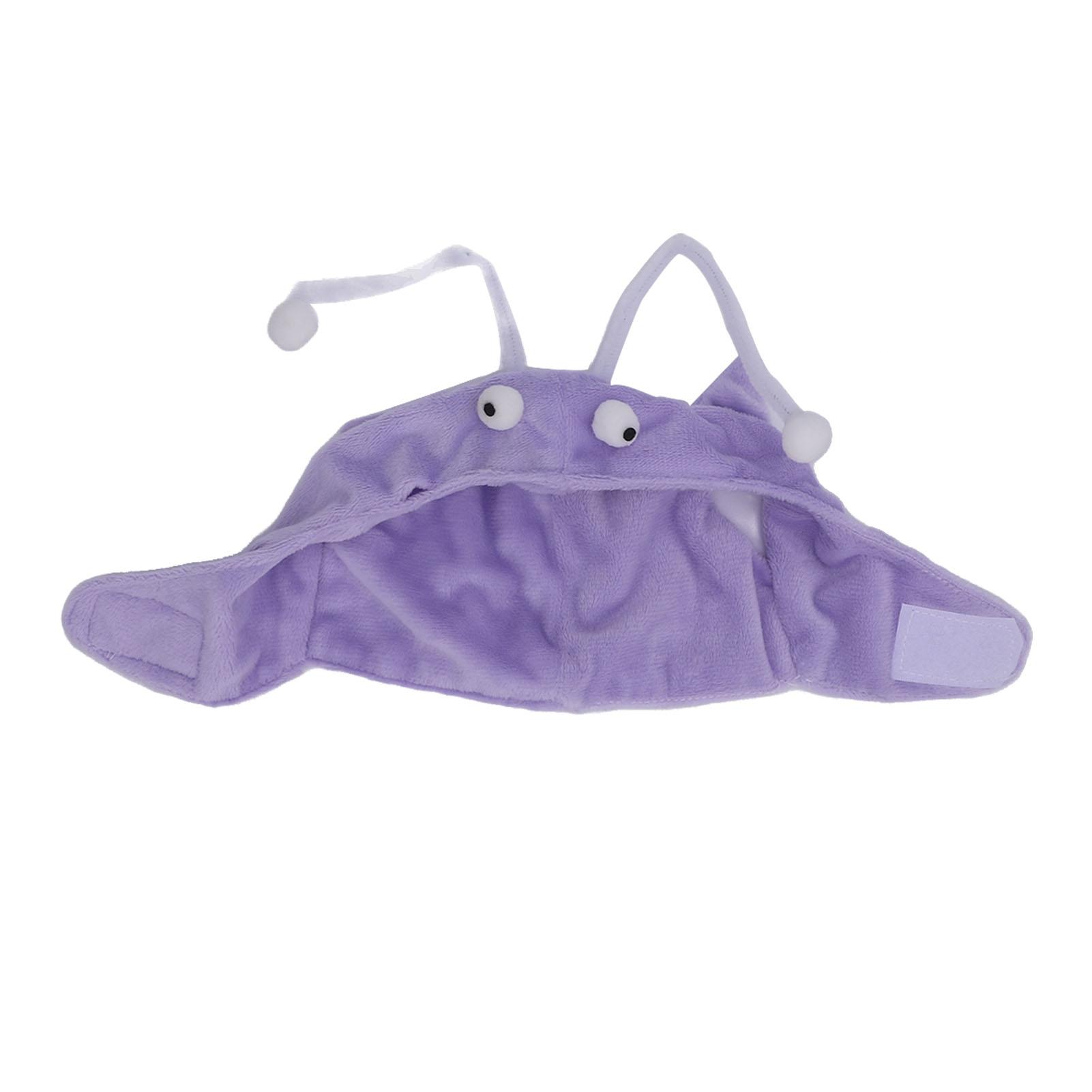 

Cat Head Wearing Teaser Stick Purple Bee Interactive Toy Cat Teaser Hat for 24-30cm Necks
