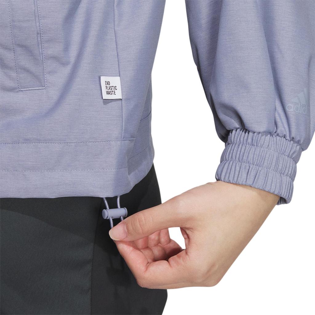 Adidas Logo Print Sports Casual Hooded Jacket Women Jackets Light-Purple IK3474