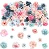 Pack of 50 Assorted Color Small Fabric Flowers for Handmade Crafts Home Decoration and Party Arrangements