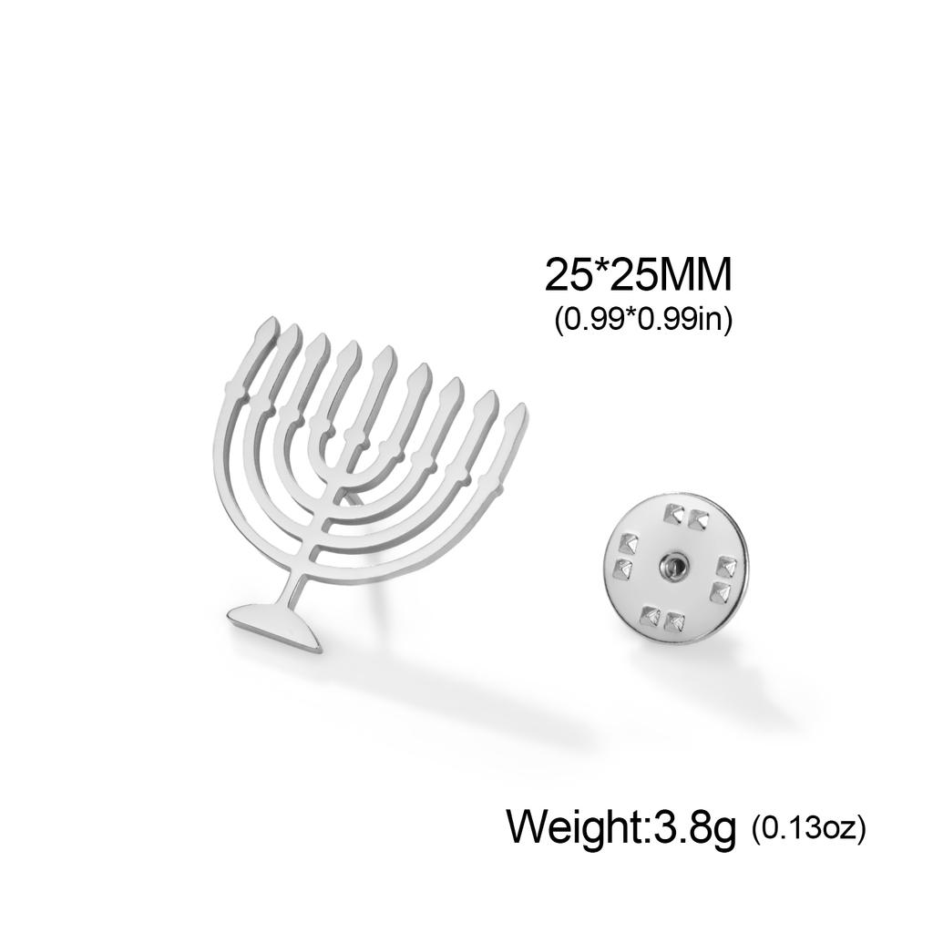 Star of David Cross Brooch Pin Stainless Steel Menorah Brooch Eye of Horus Pin Egyptian Religious Je Christian Lapel Pin
